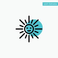 Brightness Light Sun Spring turquoise highlight circle point Vector icon