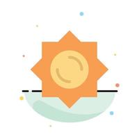 Sun Sunshine Greece Abstract Flat Color Icon Template vector