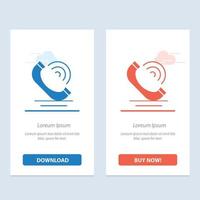 Call Communication Phone Services  Blue and Red Download and Buy Now web Widget Card Template vector