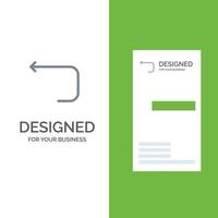 Arrow Loop Loop Arrow Back Grey Logo Design and Business Card Template vector