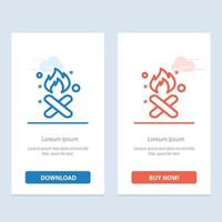 Burn Fire Garbage Pollution Smoke  Blue and Red Download and Buy Now web Widget Card Template vector
