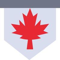 etiqueta hoja canadá signo color plano icono vector icono banner plantilla