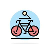 Activity Bicycle Bike Biking Cycling Abstract Circle Background Flat color Icon vector