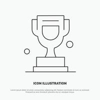 Award Cup Trophy Canada Line Icon Vector