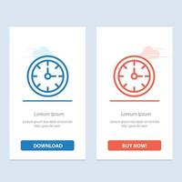 Alarm Clock Stopwatch Time  Blue and Red Download and Buy Now web Widget Card Template vector