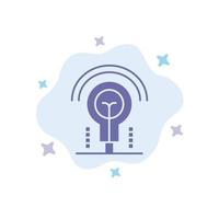 Bulb Idea Light Hotel Blue Icon on Abstract Cloud Background vector