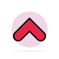 Arrow Arrows Up Sign Abstract Circle Background Flat color Icon vector