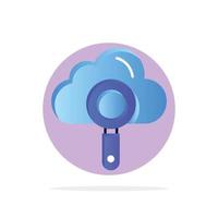 Cloud Computing Search Find Abstract Circle Background Flat color Icon vector