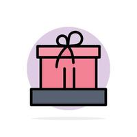 caja de regalo pascua naturaleza círculo abstracto fondo color plano icono vector