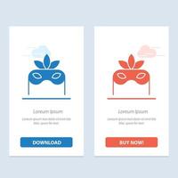 Costume Mask Masquerade  Blue and Red Download and Buy Now web Widget Card Template vector