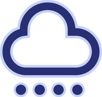 Snow cloud, icon illustration, vector on white background