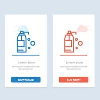 Cleaning Detergent Product  Blue and Red Download and Buy Now web Widget Card Template vector