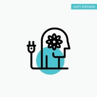 Boosting Ability Boosting Knowledge Mind turquoise highlight circle point Vector icon