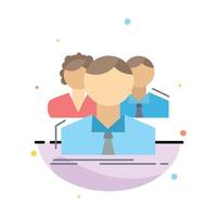 group multiplayer people team online Flat Color Icon Vector