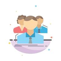 group multiplayer people team online Flat Color Icon Vector