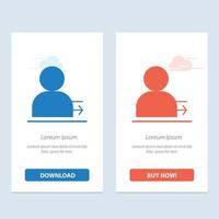 Man Arrow Left Right  Blue and Red Download and Buy Now web Widget Card Template vector