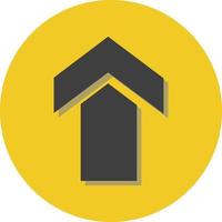 Uploading arrow button, illustration, vector, on a white background. vector