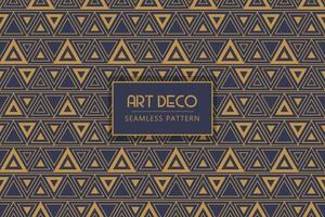 Art deco triangle geometric shapes abstract design seamless repeat vector pattern