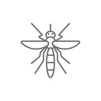 eps10 grey vector Mosquito abstract line art icon isolated on white background. mosquito outline symbol in a simple flat trendy modern style for your website design, logo, and mobile application