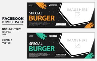Food web banner template, web banner design, corporate banner vector