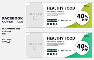 Food web banner template, web banner design, corporate banner vector