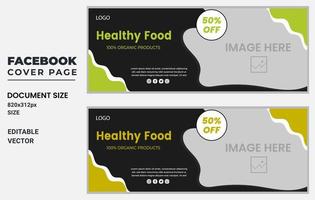 Food web banner template, web banner design, corporate banner vector