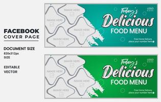 Food web banner template, web banner design, corporate banner vector