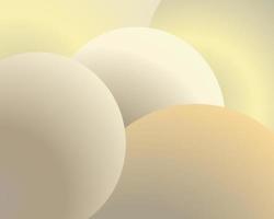 Colorful gradient background vector abstract background circle simple tone background light yellow light cream