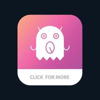 Monster Alien Space Mobile App Icon Design vector