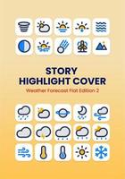 Weather Forecast Shady Icon Pack vector