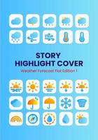 Weather Forecast Flat Icon Pack vector