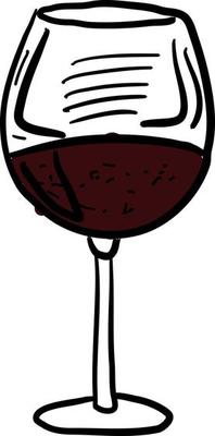 Glass with drink, illustration, vector on white background.