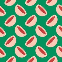 Little ketchup containers,seamless pattern on dark green background. vector