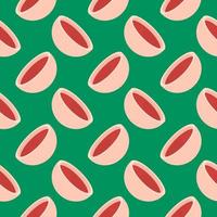 Little ketchup containers,seamless pattern on dark green background. vector