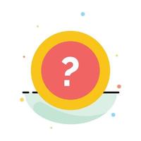 About Ask Information Question Support Abstract Flat Color Icon Template vector