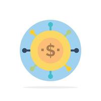 icono de color plano de fondo de círculo abstracto moderno global de economía empresarial vector