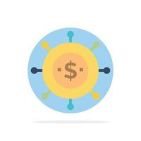 Business Economics Global Modern Abstract Circle Background Flat color Icon vector