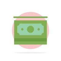 Cash Dollar Money Motivation Abstract Circle Background Flat color Icon vector