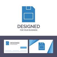 Creative Business Card and Logo template Card Memory Card Storage Data Vector Illustration