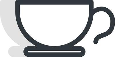 Fancy white cup, illustration, vector, on a white background. vector