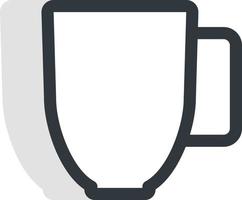 White tall cup, illustration, vector, on a white background. vector