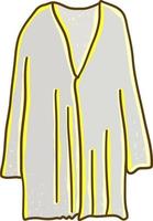 Gray robe, illustration, vector on white background.