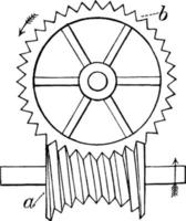 tornillo de hindley, ilustración vintage vector