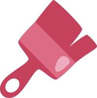 Red paint brush, illustration, vector, on a white background. vector