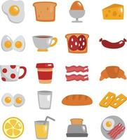 Breakfast cafe, illustration, vector, on a white background. vector