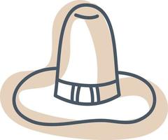 Sheriffs hat, illustration, vector on a white background.