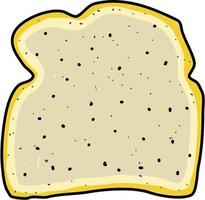 pedazo de pan tostado, ilustración, vector sobre fondo blanco.