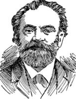 antonin dvorak, ilustración vintage vector