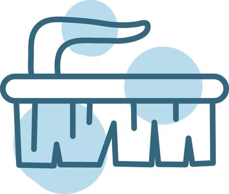 Floor brush, illustration, vector, on a white background.