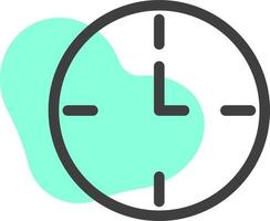 Interface clock, illustration, vector, on a white background. vector